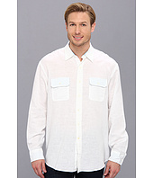 IZOD  Long Sleeve Solid Linen Button Down  image